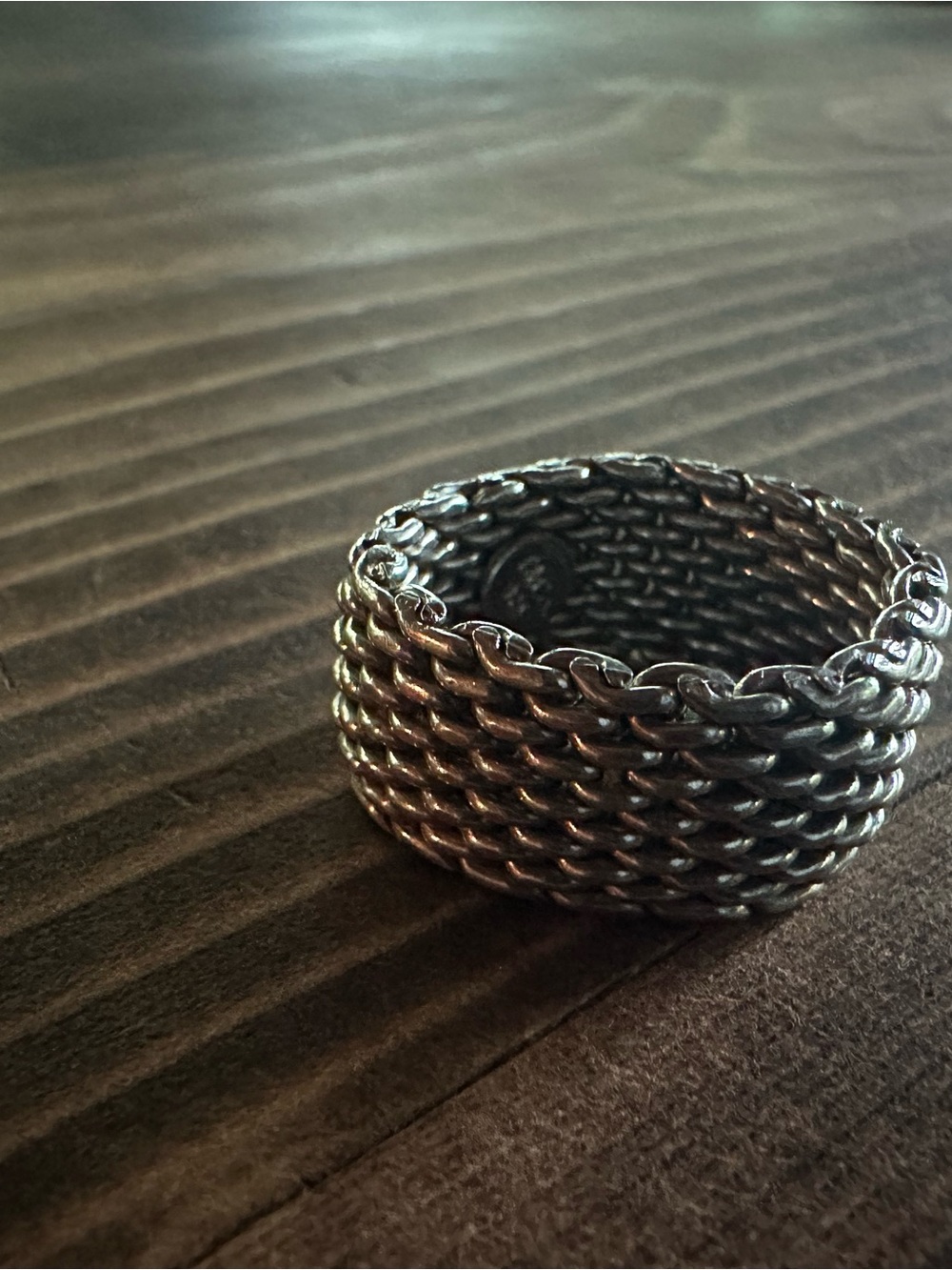 T&co Braided Chain Ring sterling silver .925